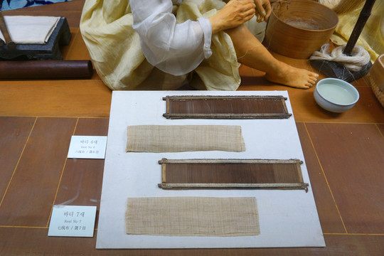 韩国家庭传统手工织布