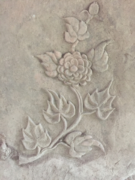 古代石雕花卉