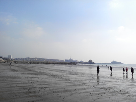 青岛栈桥海滩