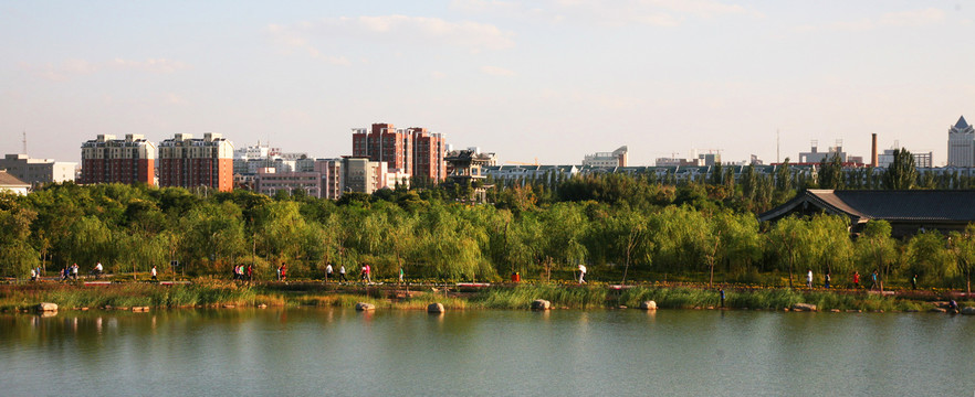 宁夏银川市典农河景观