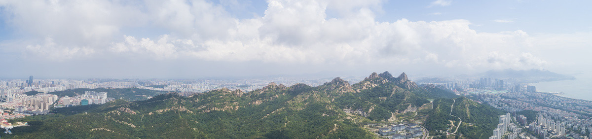 航拍青岛浮山全景