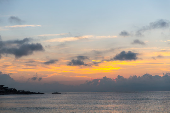 大海日落