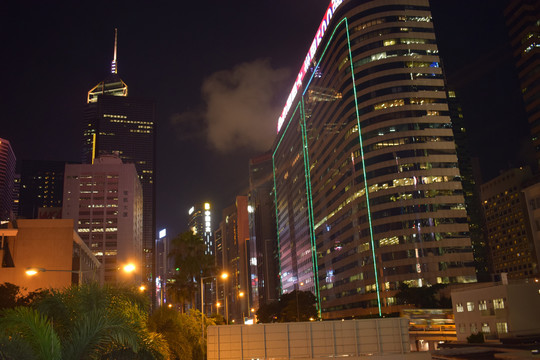 香港都市夜色