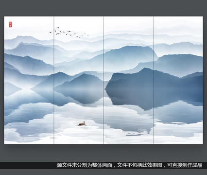 中式水墨山水装饰画