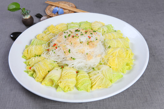 蒸茸粉丝娃娃菜