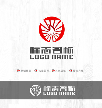 鹰盾标志光电LOGO