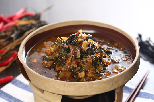 盐菜焖油渣