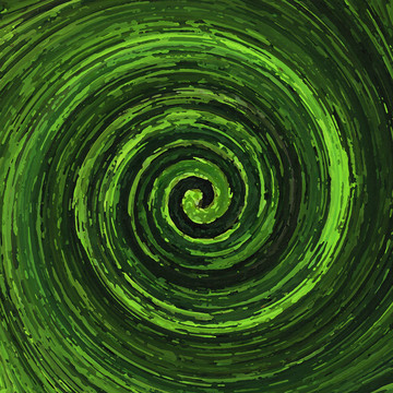 抽象画绿色旋涡