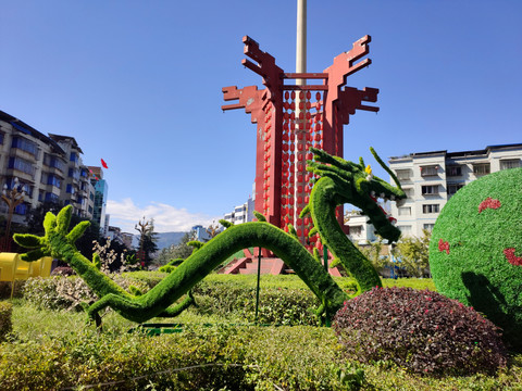 花台龙造型