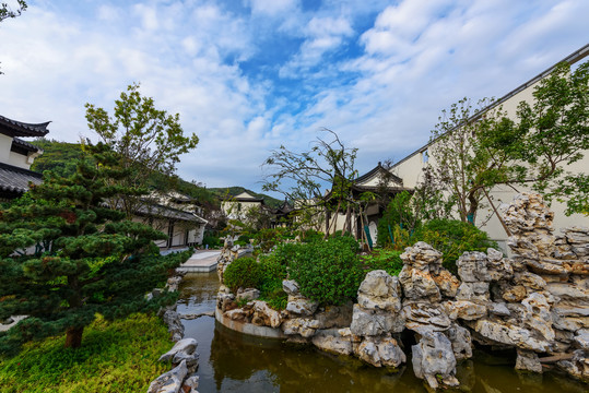 博山姚家峪禹王山居庭院