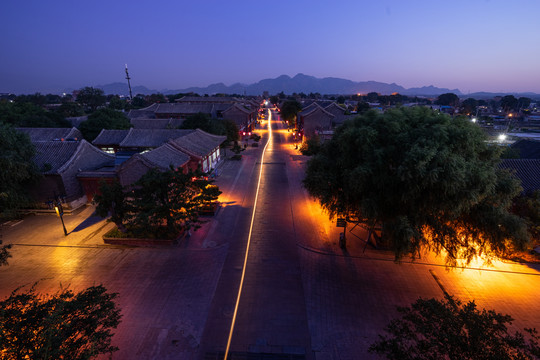 山海关古城夜色