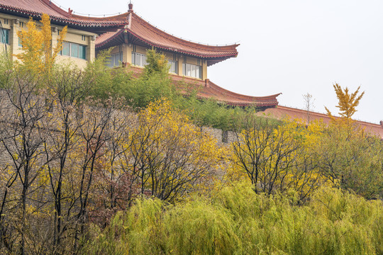 秋天中式建筑风景