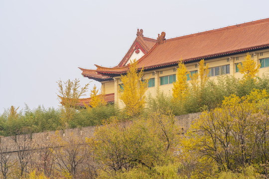 秋天中式建筑风景