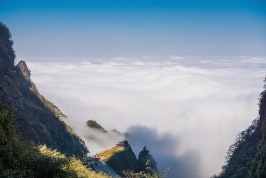 天门山云海