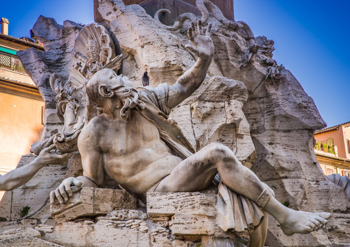 罗马四河喷泉雕塑