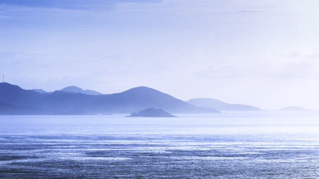 水墨海景