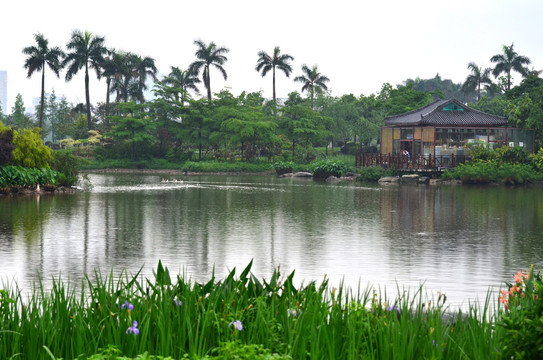 湖泊木屋风景