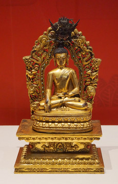 铜鎏释迦牟尼佛像
