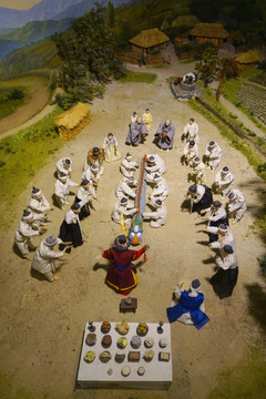 韩国祈雨祭仪式场景雕塑