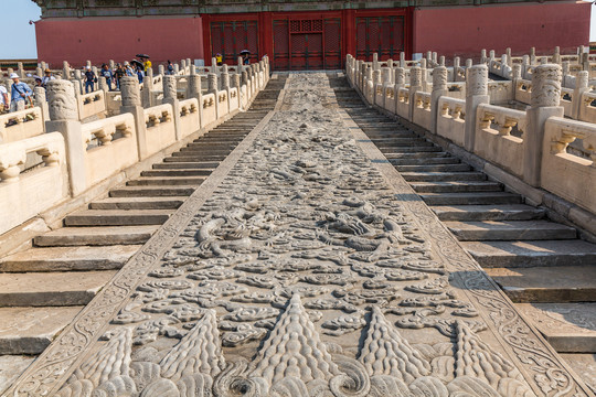 北京故宫汉白玉栏杆