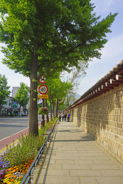 韩国景福宫西门宫墙