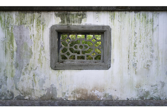 中国风白墙古窗