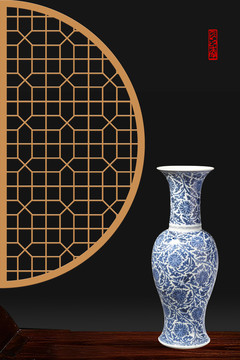 陶瓷花瓶新中式传统文化窗景