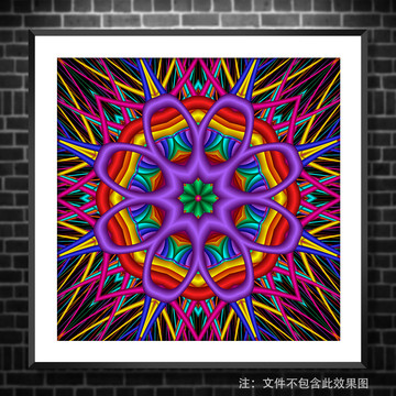 彩色立体装饰画