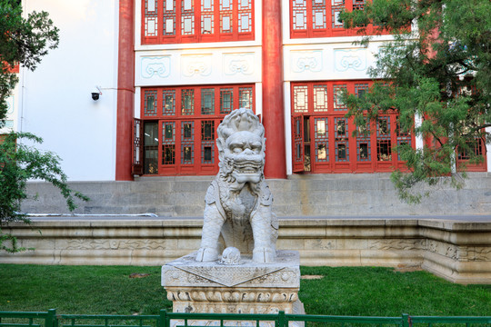 北京大学办公楼石雕石刻石麒麟