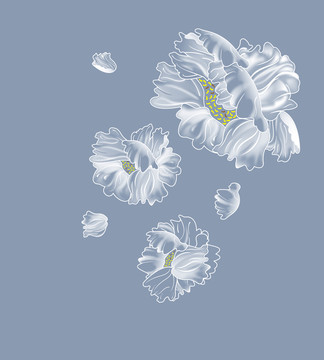 白色水晶花