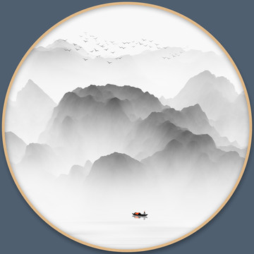 中式水墨山水墨韵