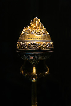 鎏金银铜竹节熏炉