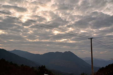 大山暮色风景