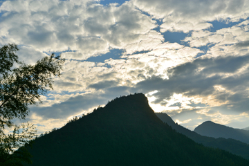 大山暮色风景
