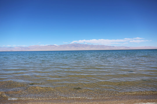 青海小柴旦湖全景图