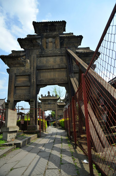 隆昌牌坊古街古建筑牌坊古村落