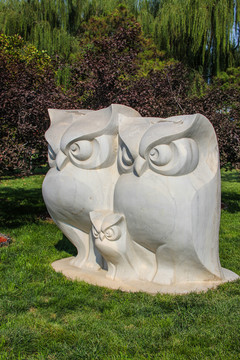 雕塑猫头鹰