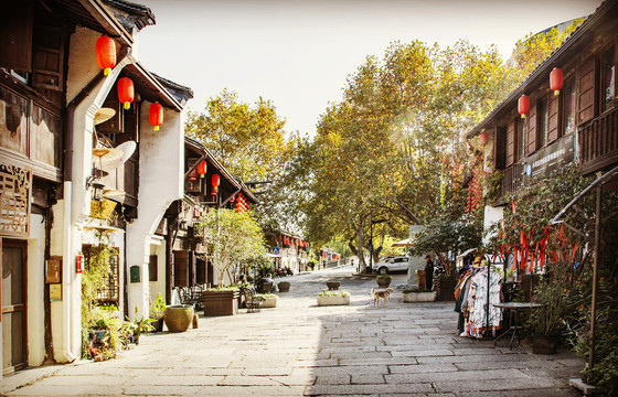 杭州古街景怀旧照片