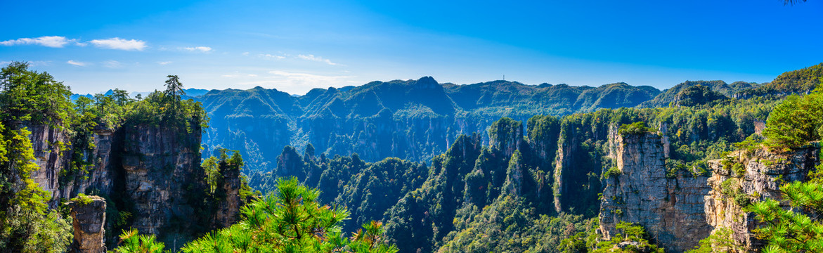 张家界武陵源神堂湾全景