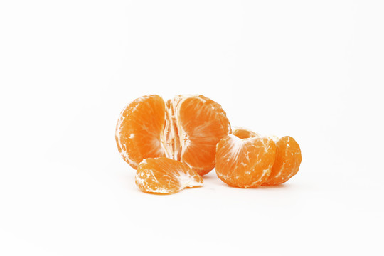 香甜的橘子桔子单色白色背景插图