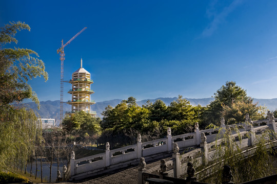 玉龙湖观景亭