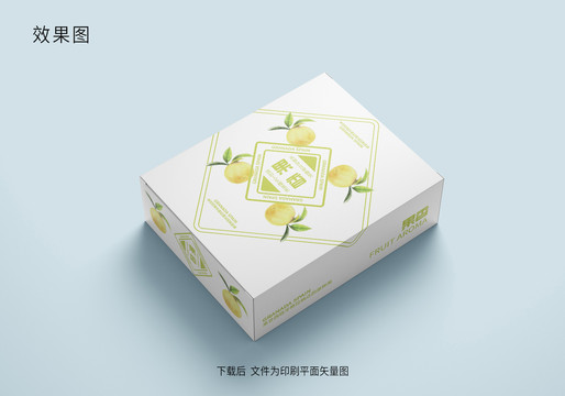 柚子简约包装礼盒设计