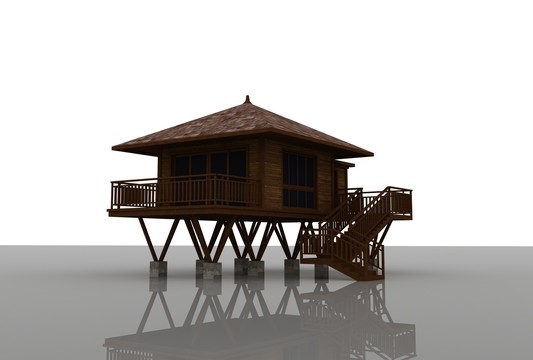 造型吊脚木屋
