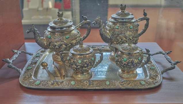缅甸银茶具