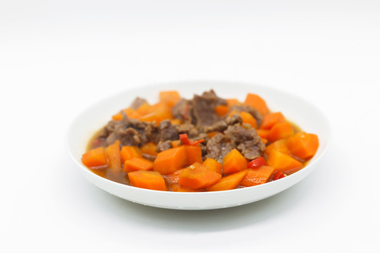 胡萝卜焖牛肉