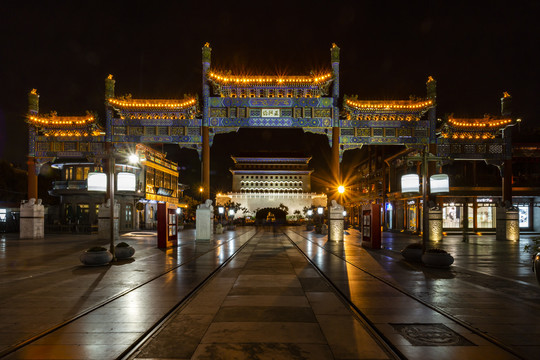 北京前门正阳桥五牌楼