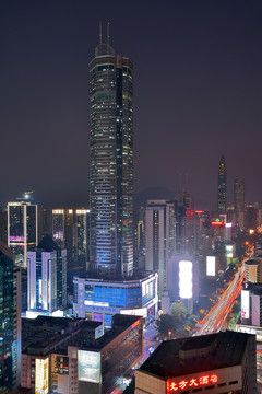 深圳赛格广场城市风光夜景
