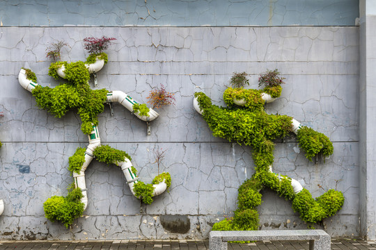 创意垂直绿植创意墙