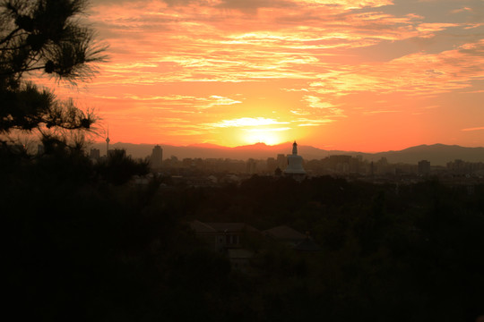 景山夕阳