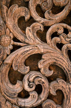 古典建筑木雕花纹